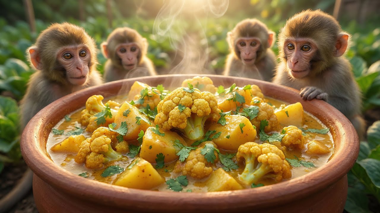 Spicy Cauliflower & Potato Curry! 🍛 Amazing Village Aloo Gobi Recipe