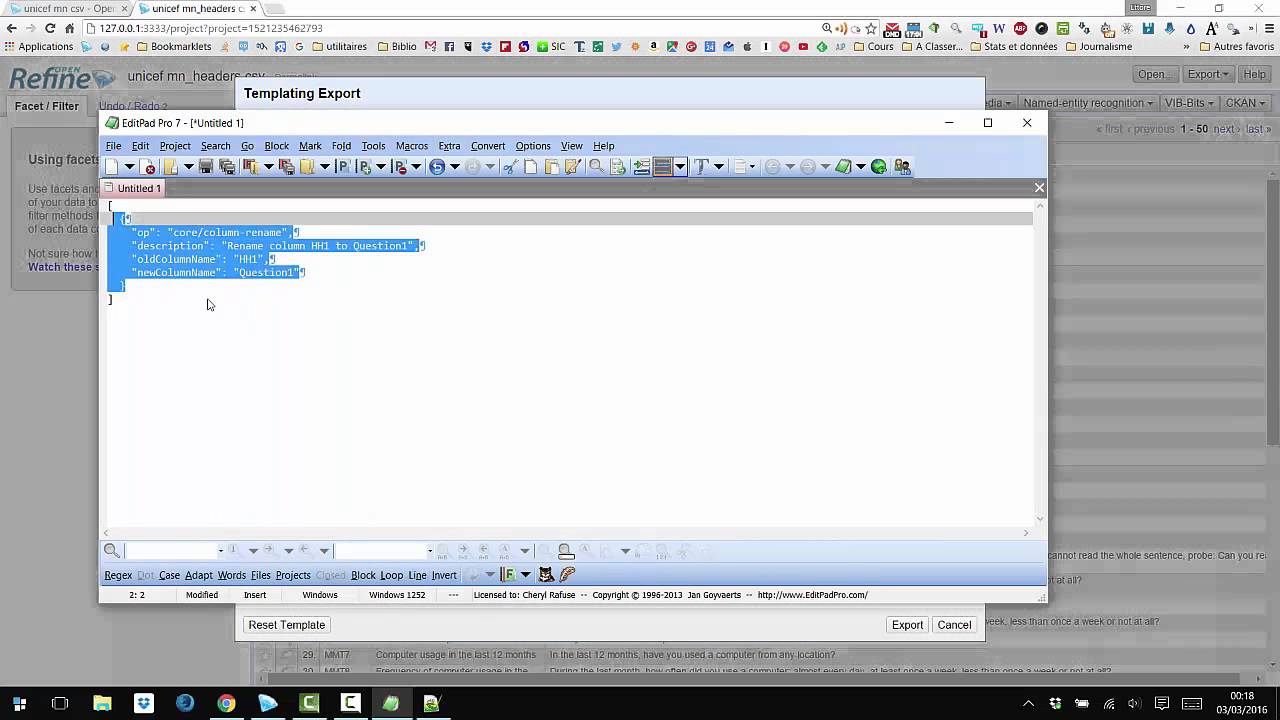 Tuto Open Refine : transformation de masse