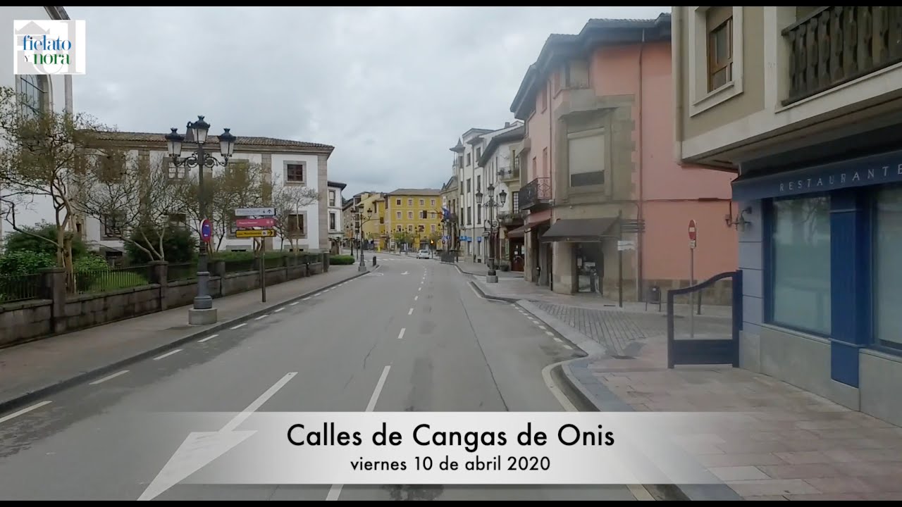 Cangas de Onis se queda en Casa, calles vacías