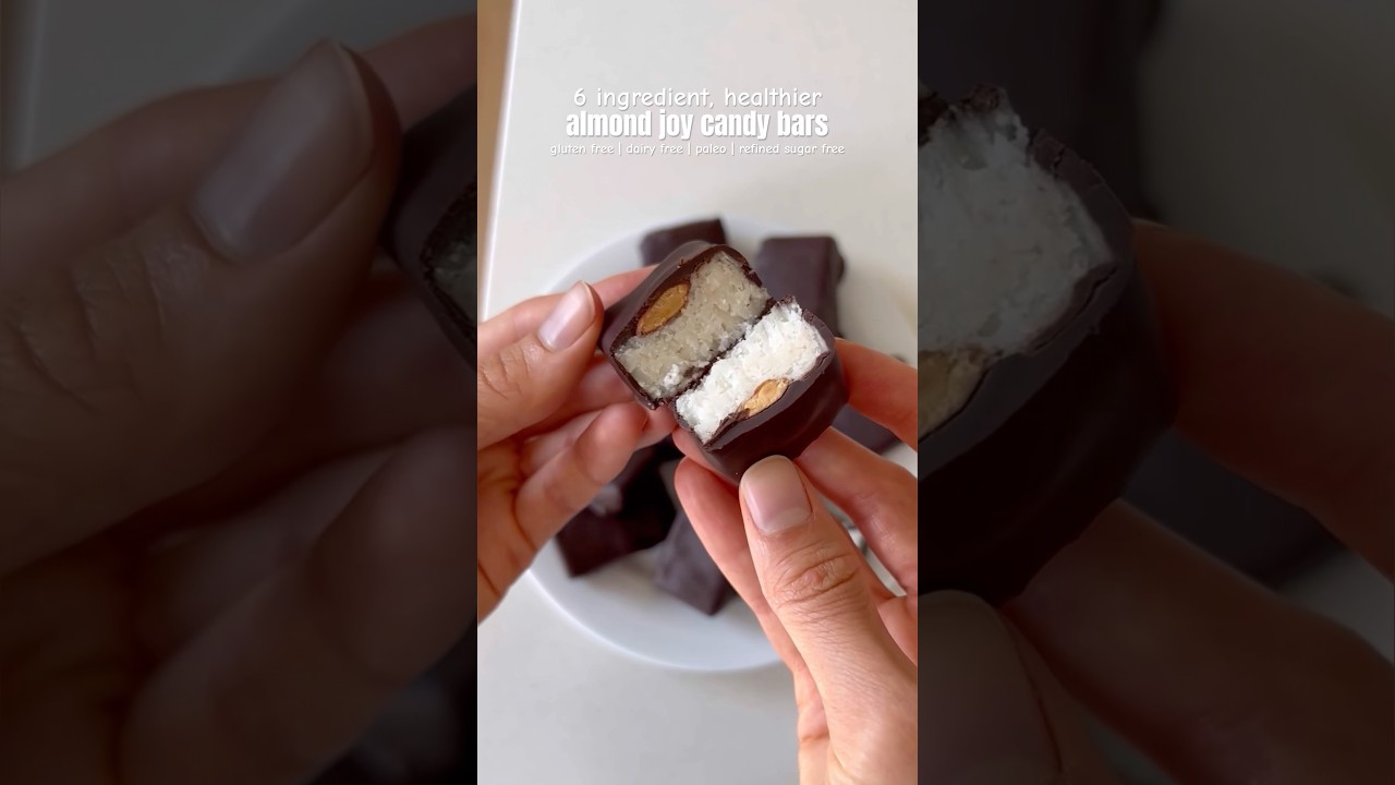 6 ingredient almond joy candy bars #shorts