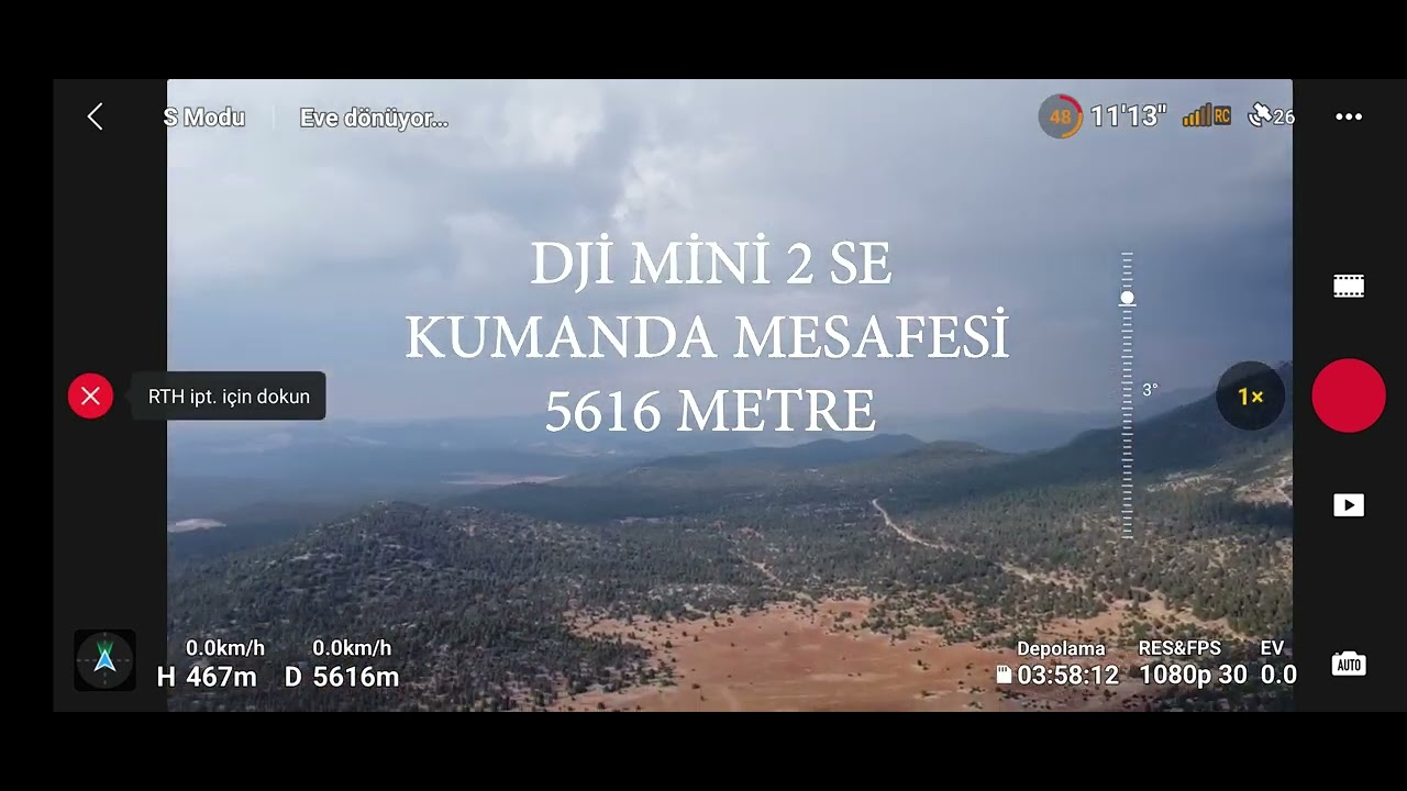 Dji mini 2 se - Mesafe testi - Range test - 5616 M