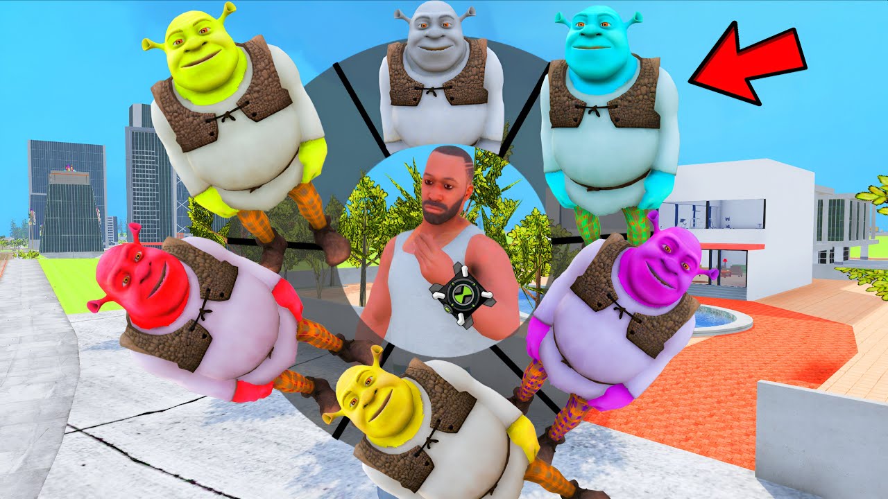 Playing As A Every CARTOON AVENGERS SUPERHERO SHREK in INDIAN BIKE DRIVING 3D #11