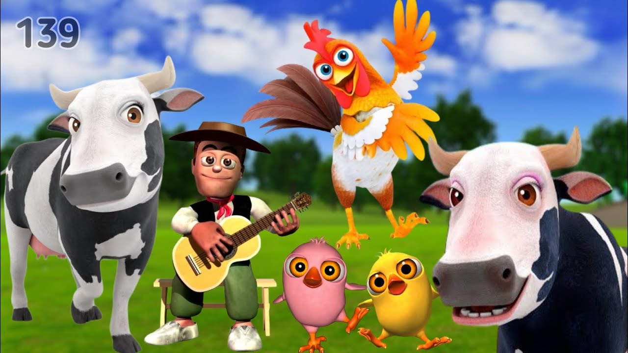 El Pollito pío 3d | El toro se congela jugando game Ep-en el juegodel Toro y el Tractor 3D 2025