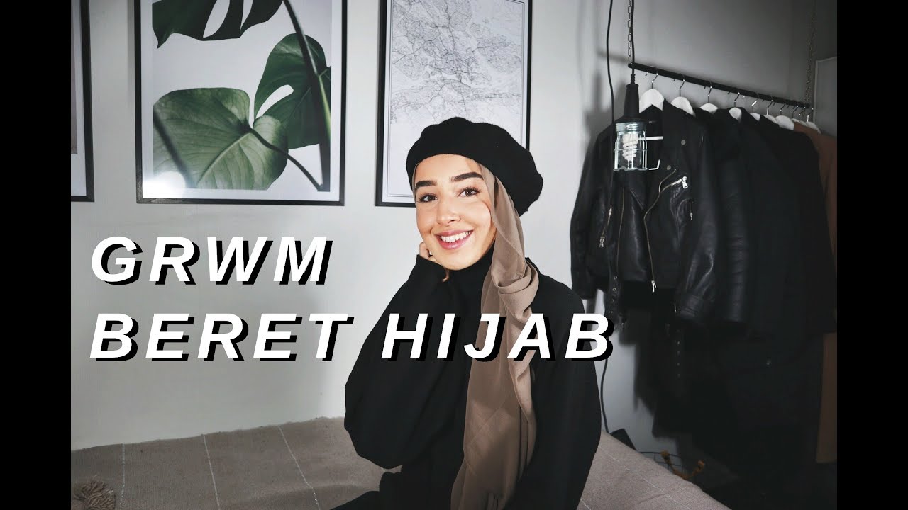 GET READY WITH ME | Makeup, Beret hijab tutorial, Outfit