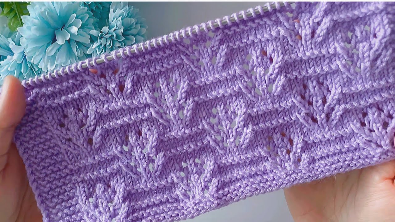 Hem kolay hem güzel şiş örgü modeli yapılışı🌹Çiçekli yelek örneği Two-needle blouse/cardigan pattern