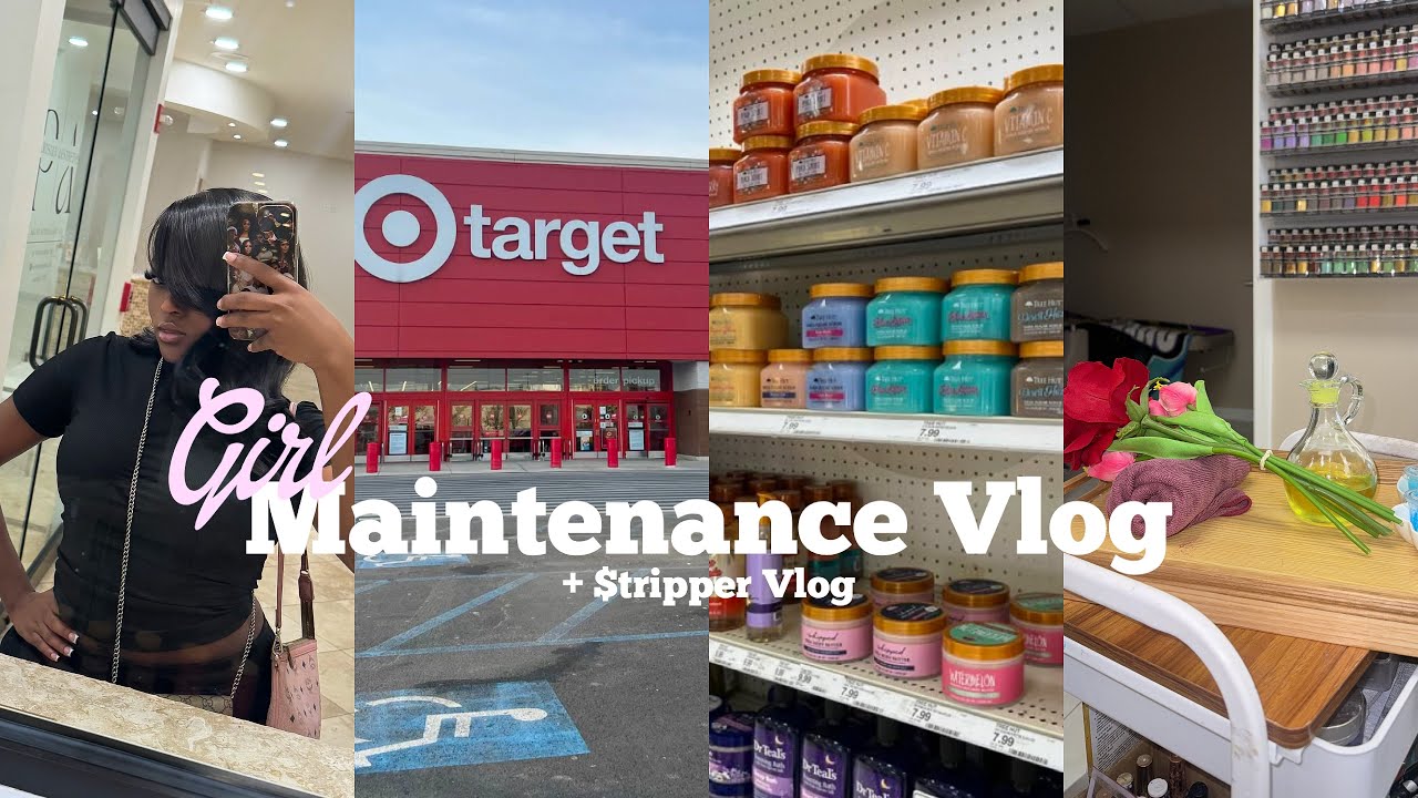 GIRL MAINTENANCE ♡ + STRIPPER VLOG| HAIR | NAILS | LASHES | SHOPPING ◡̈