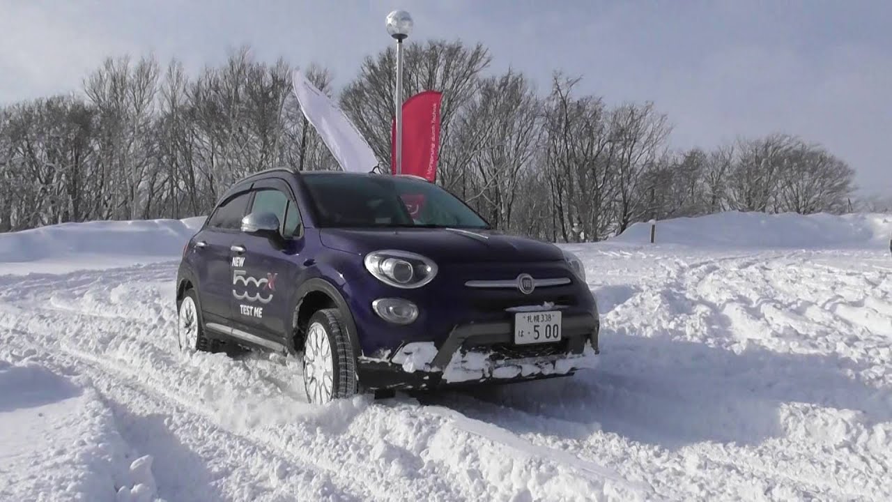【ICE HILLS SUV Park 事前走行 Fiat 500X】アイスヒルズ　フィアット 500X　雪まみれ