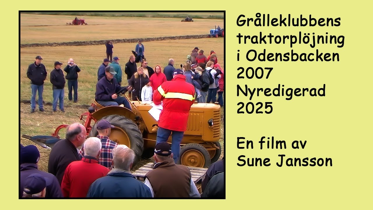 Grålleklubbens veterantraktorplöjning i Odensbacken 2007