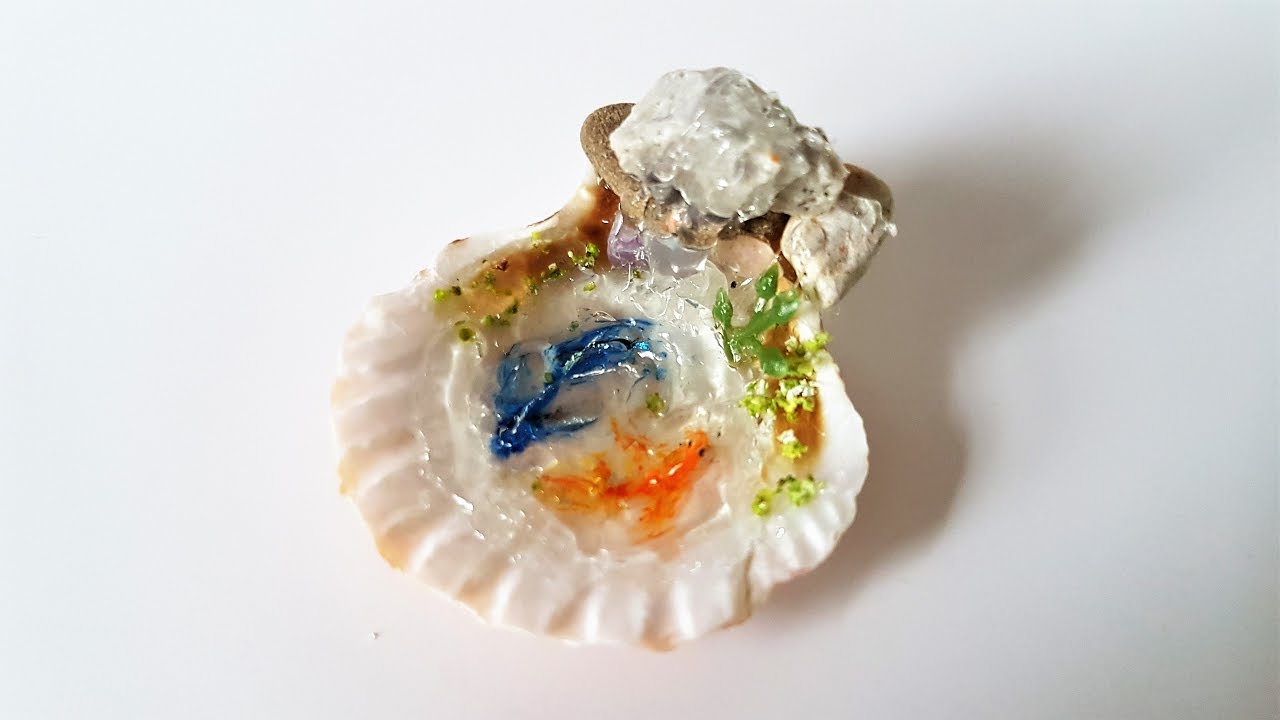 DIY 3D Fish Seashell Hot Glue Waterfall