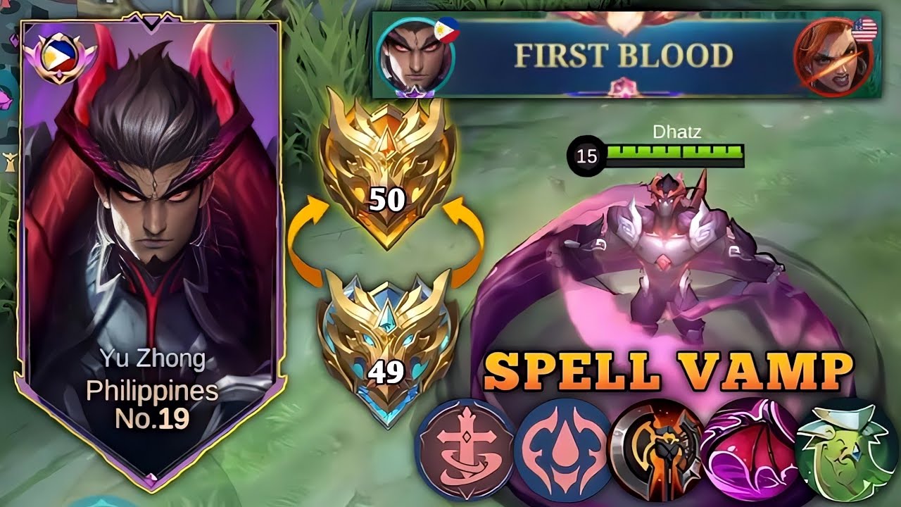 YU ZHONG BEST BUILD FOR SOLO RANKING UP TO MYTHICAL GLORY SEASON 36! (100% working)