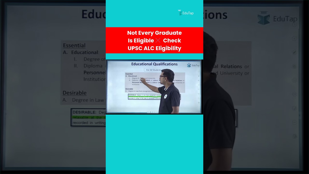 Not Every Graduate Is Eligible | Check the Real Eligibility for UPSC ALC Exam