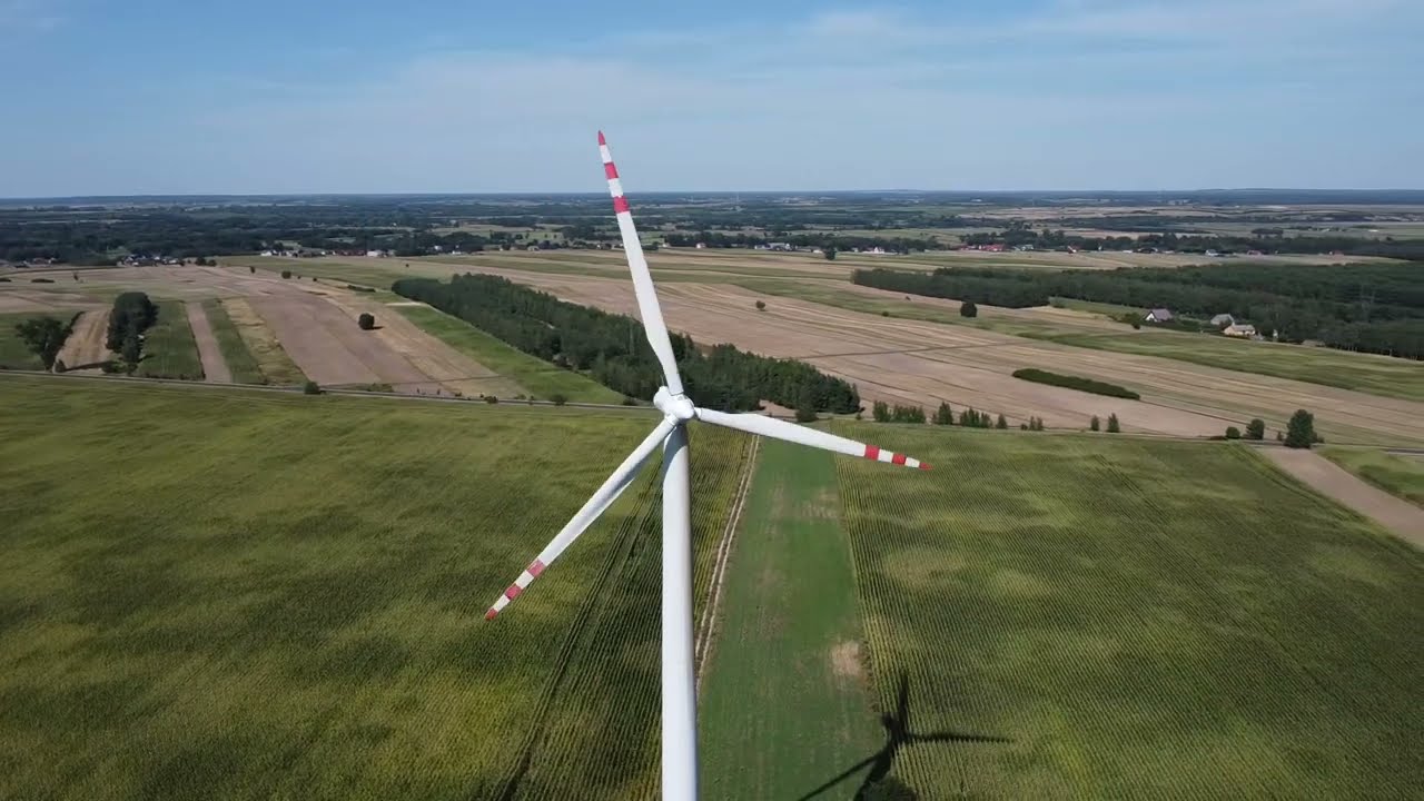 Turbiny wiatrowe w okolicy Kramska-27.08.2025