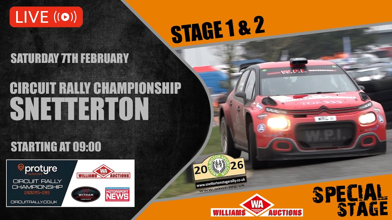 LIVE! Snetterton Stages - Stage 1 & 2 - Protyre Circuit Rally Championship 2025/26