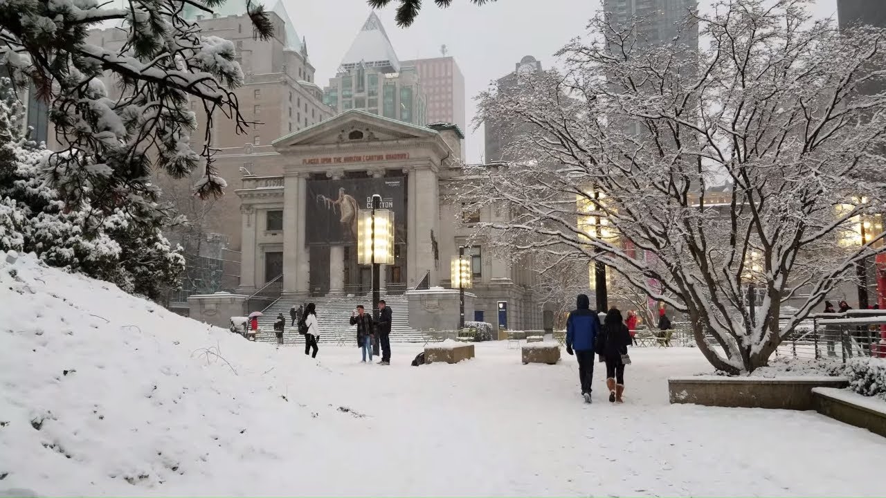IT'S SNOWING IN VANCOUVER @ Abbott St. / Granville St.  / Robson St., Sunday, Feb. 10, 2019