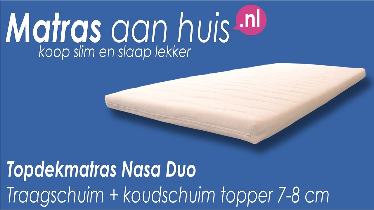 Nasa DUO topdekmatras, traagschuim én koudschuim | Matrasaanhuis.nl