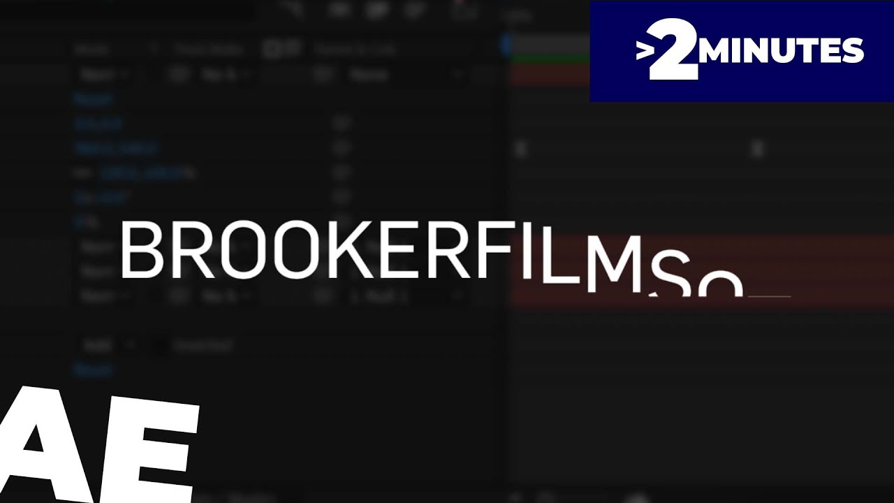 Rising Text in Adobe After Effects (2 Minute Tutorial)