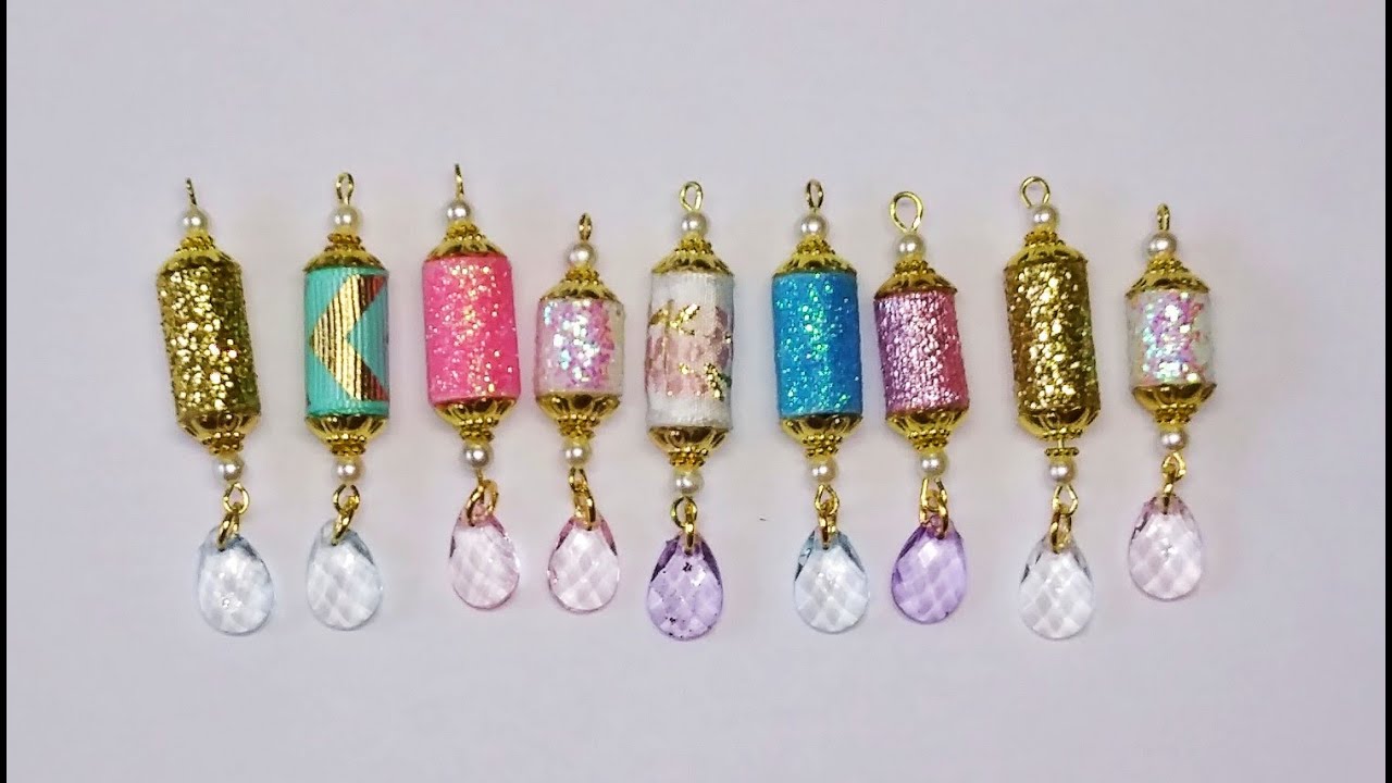DIY~Sparkly Scrappy Ribbon Beads For Journals & Tags!