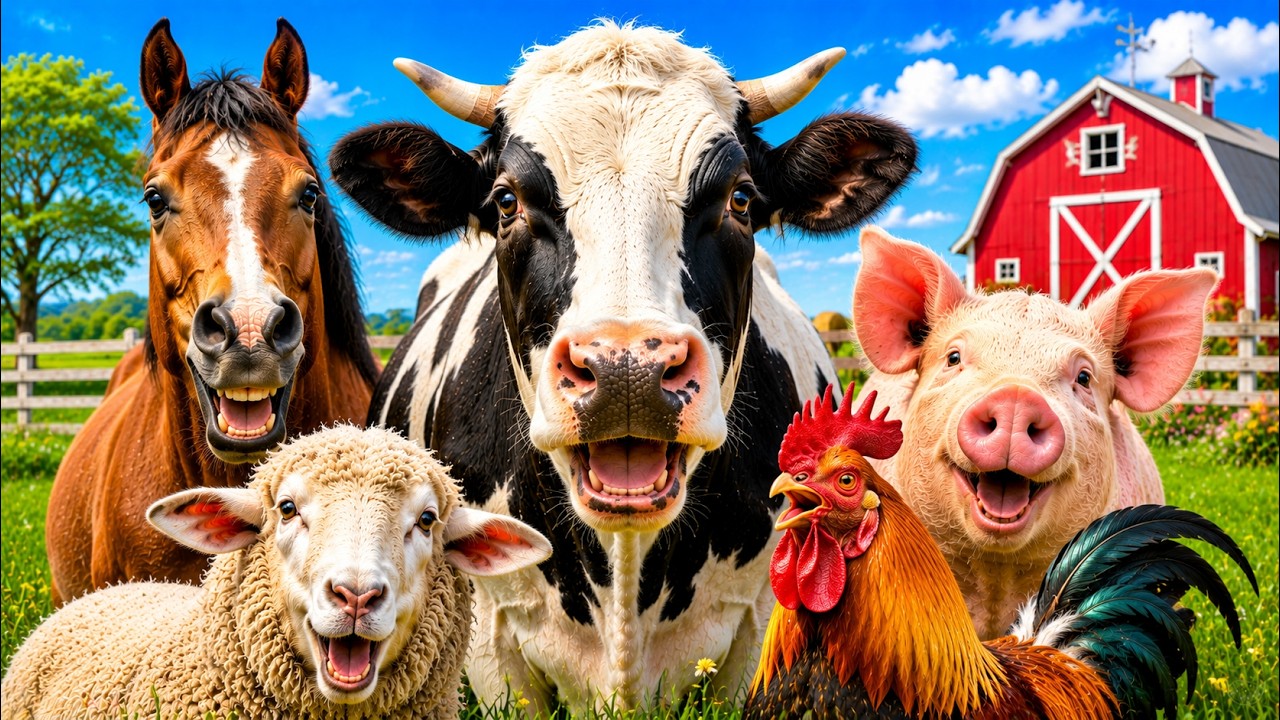Farm Animal Sounds for Kids 🐮🐷🐴 | Learn Farm Animals and Their Sounds