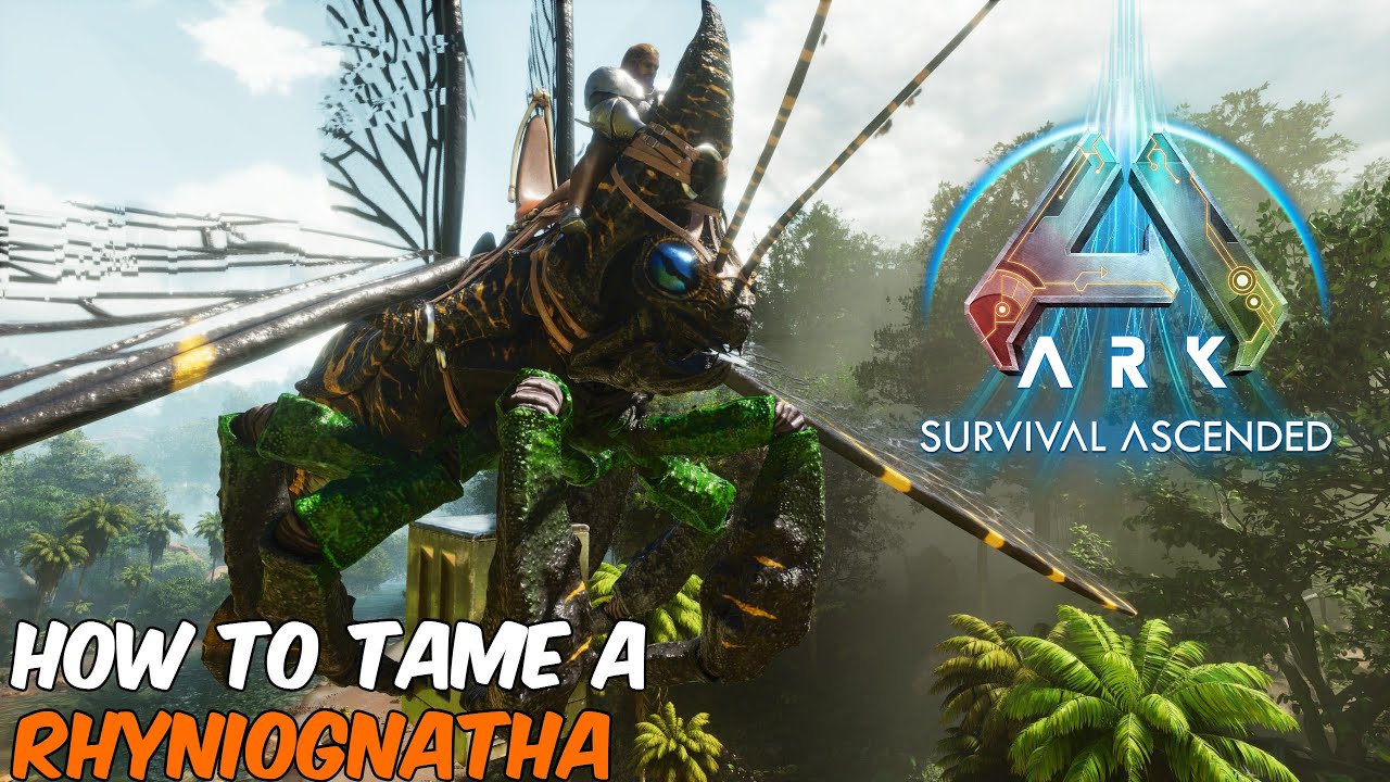 How to Tame a RHYNIOGNATHA with MAX LEVELS in ARK Survival Ascended