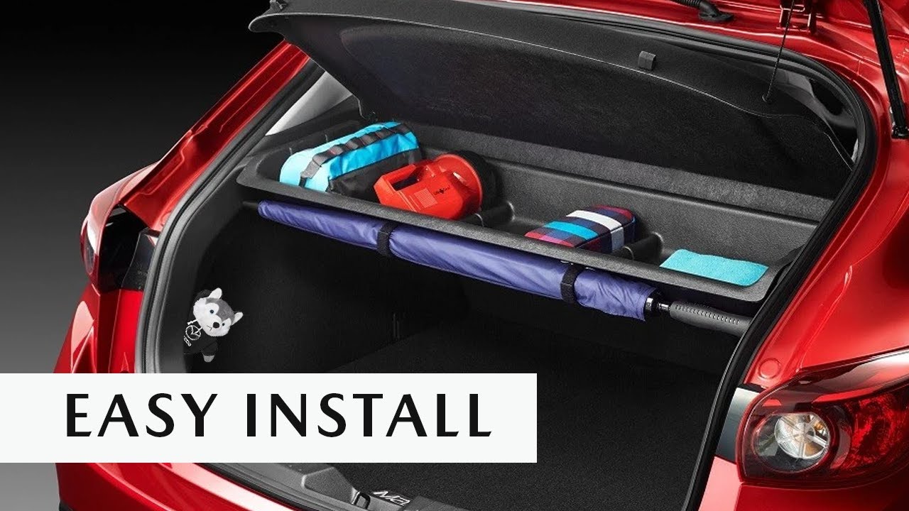 How to install the Mazda Floating Cargo Tray // BJE3-V1-300 // 2014-2018 Mazda3 Sport