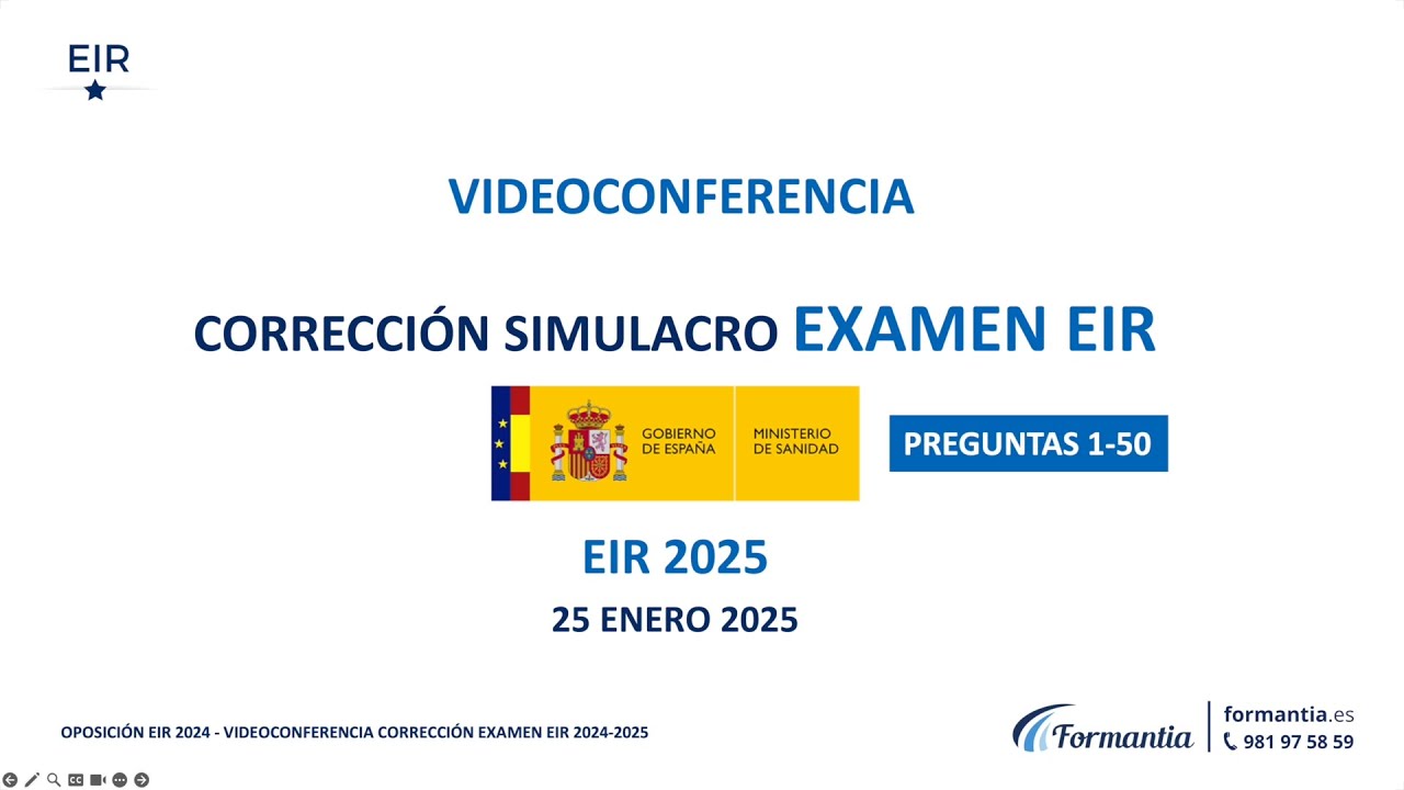 CORRECCI&Oacute;N y AN&Aacute;LISIS del EXAMEN EIR 2025 (1/3) |&nbsp;FORMANTIA