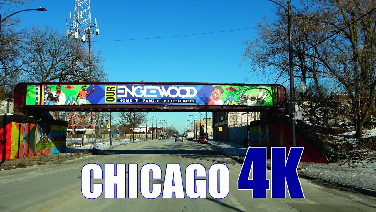 CHICAGO - Driving on Halsted St. From Englewood to the West Loop