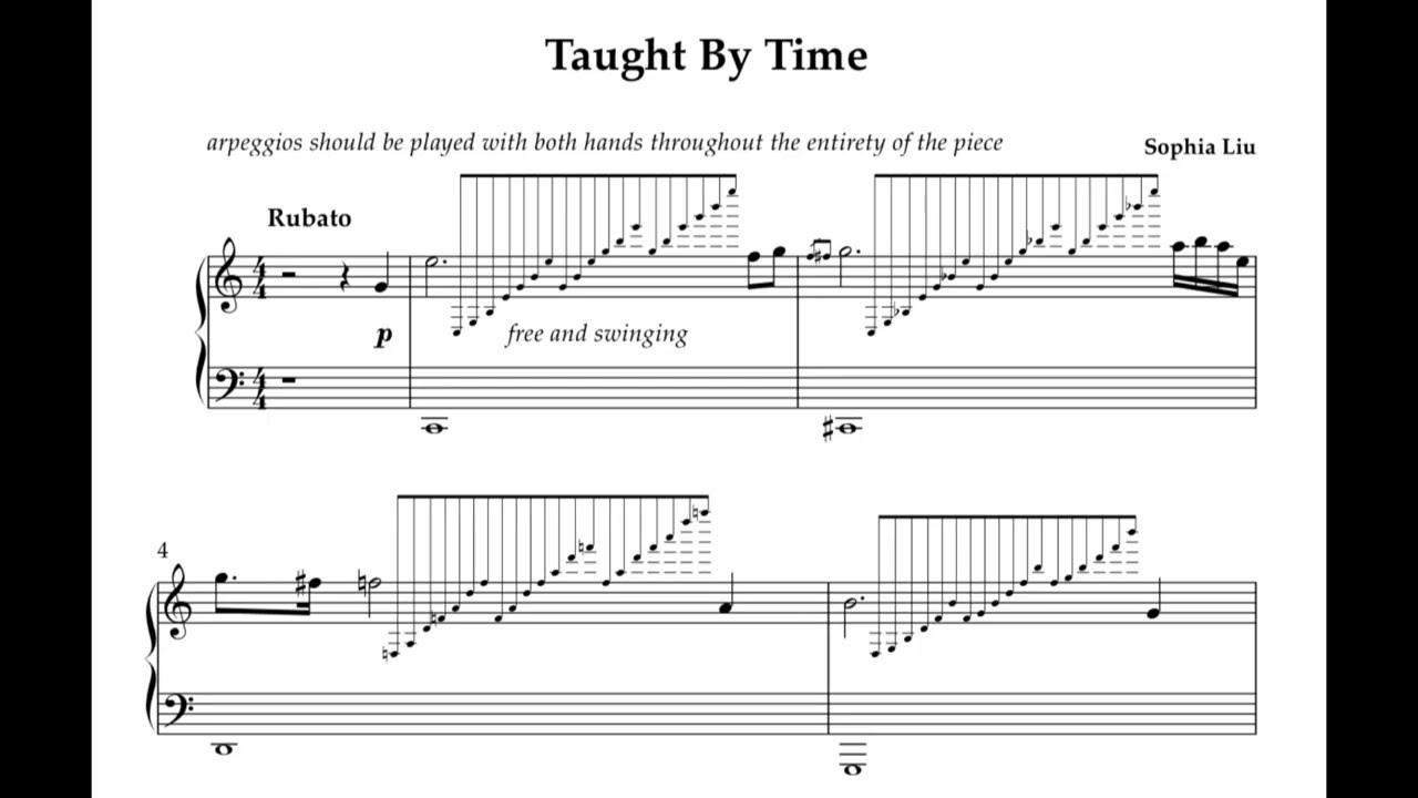 Sophia Liu - Taught By Time (Sheet Music)