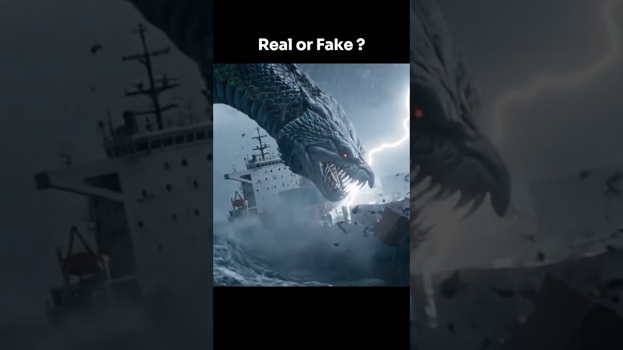 Leviathan destroy a ship !  #scary #horror #ai