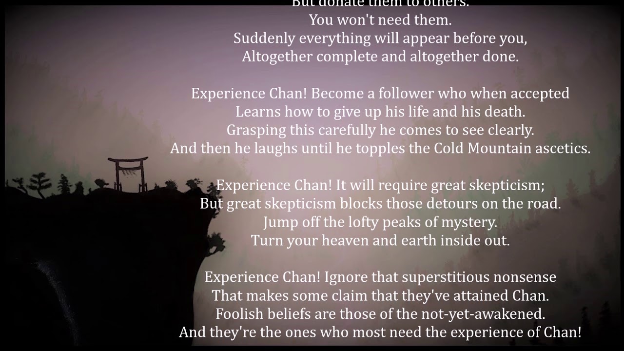 Zen (Chan) Poem by Master Xu Yun