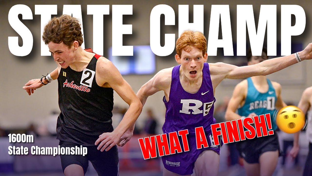 WHAT A FINISH! 1600m state championship is won by only .02 seconds