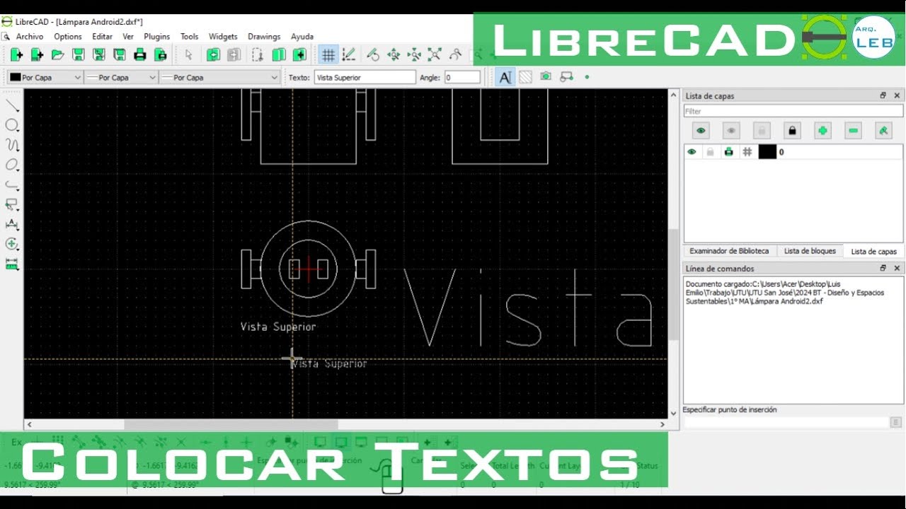 [LibreCAD]-Colocar Textos