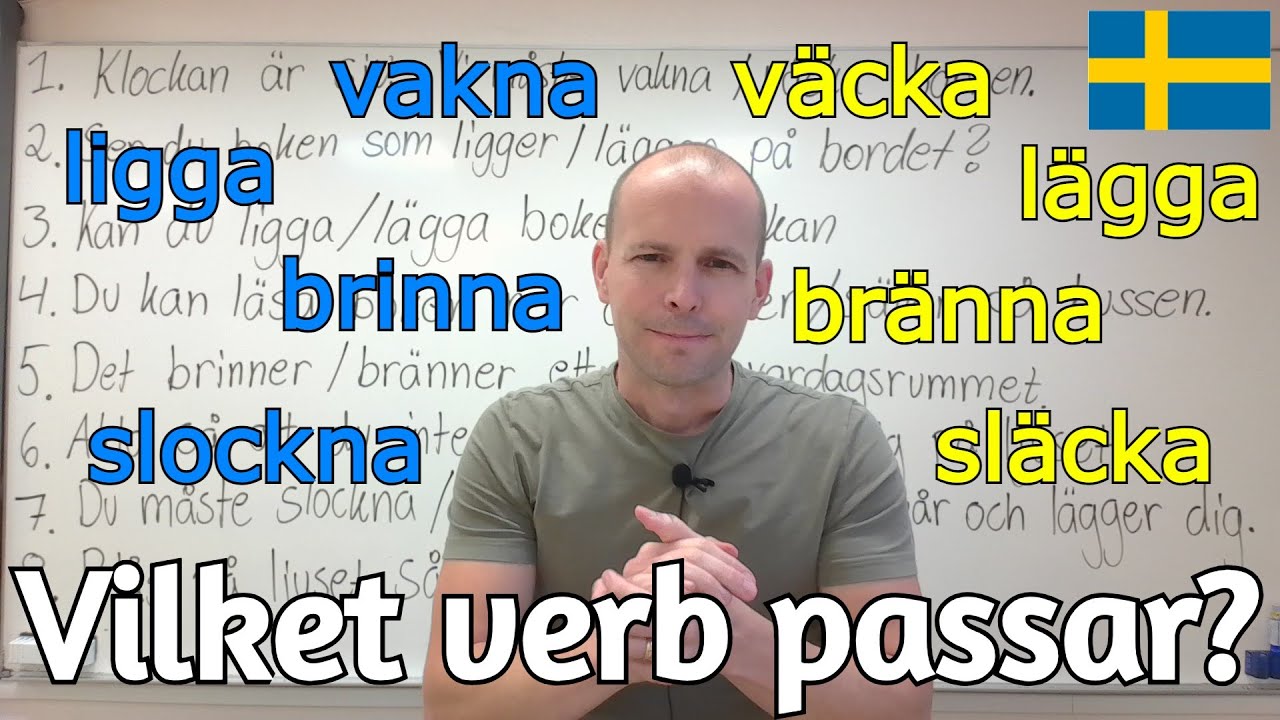 Slockna - släcka, brinna - bränna (öva intransitiva och transitiva verb) SFI
