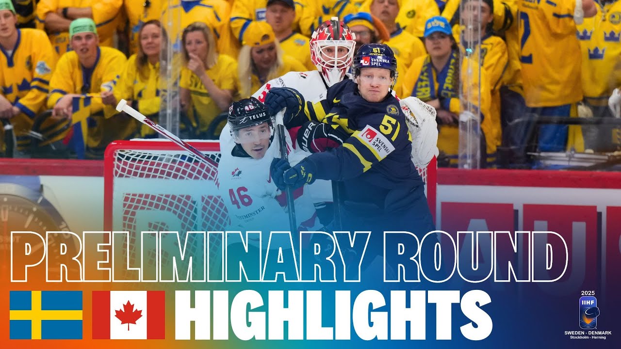 Highlights: Sweden vs Canada | 2025 #MensWorlds #IIHF