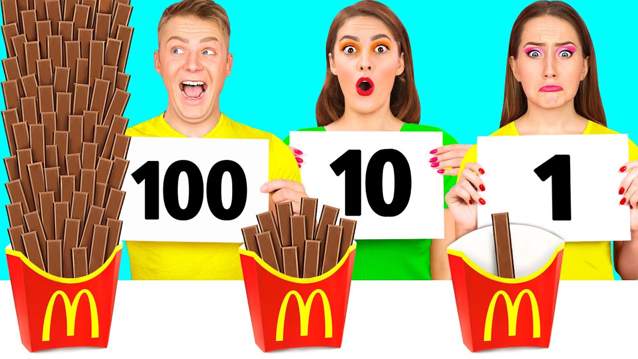 100 слоев еды | Смешные моменты от RaPaPa Challenge