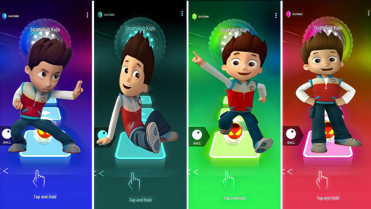 RYDER-VERSE UNLOCKED! 🐾 4 Epic Ryder Costumes in Tiles Hop Challenge! ✨