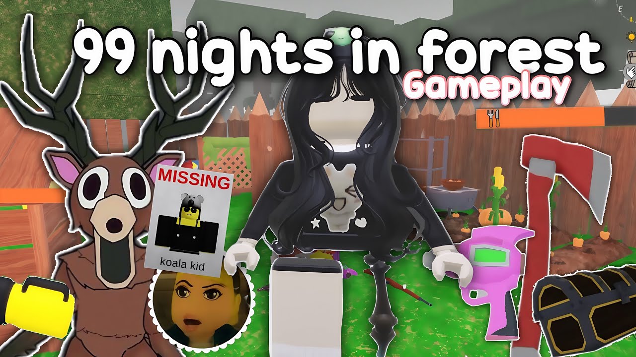 Playing 99 nights in forest 🎀🌳🪵🪾|| gameplay || speed ||relaxing✌🏽