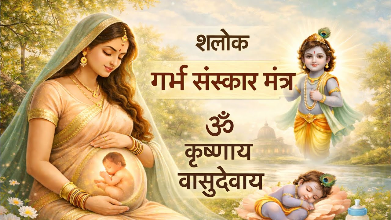 गर्भ संस्कार मंत्र 🙏 | ॐ कृष्णाय वासुदेवाय | 108 Times | For Healthy & Intelligent बेबी
