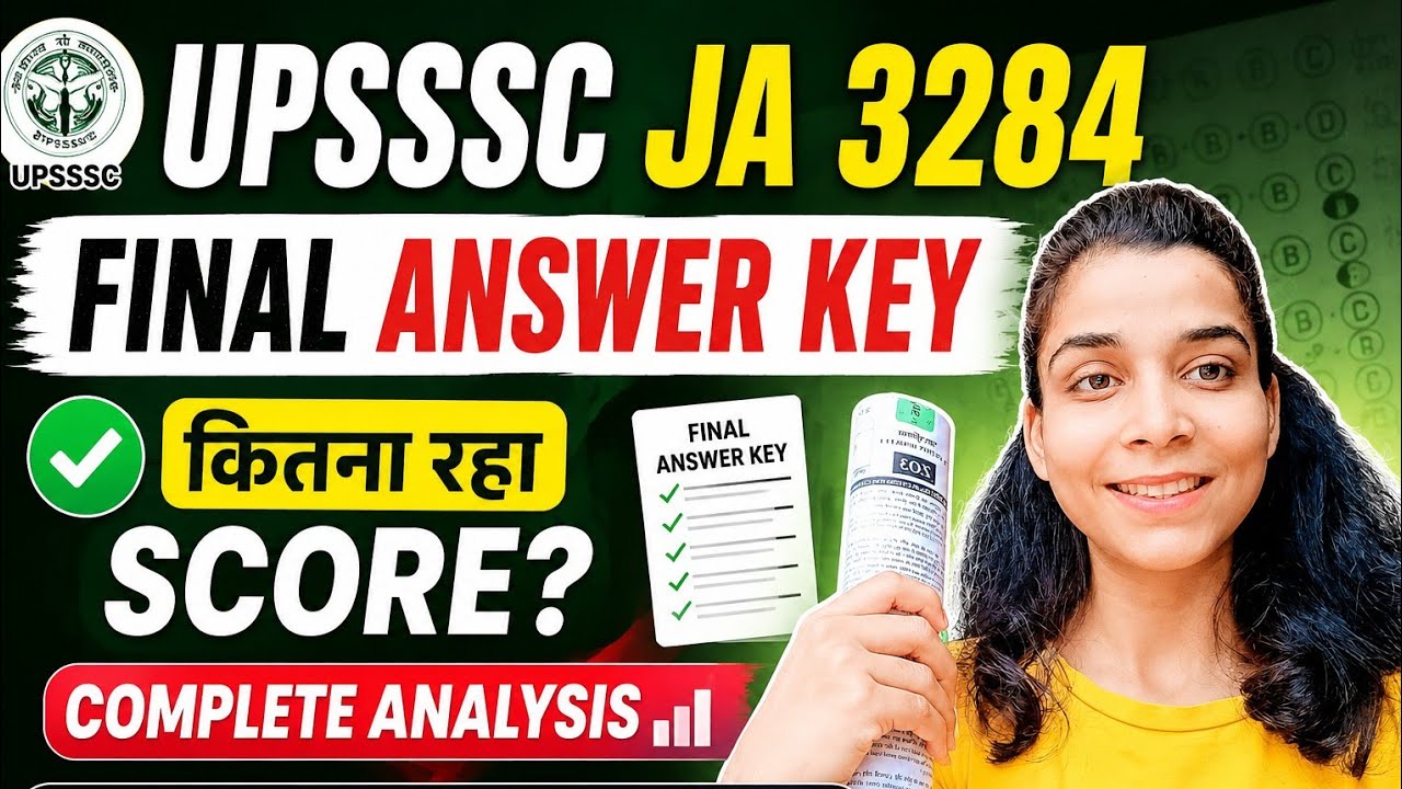 Upsssc JA 3284 final answer key❤️💯| अब आगे क्या ...#upsssc#upssscexam#upssscja 