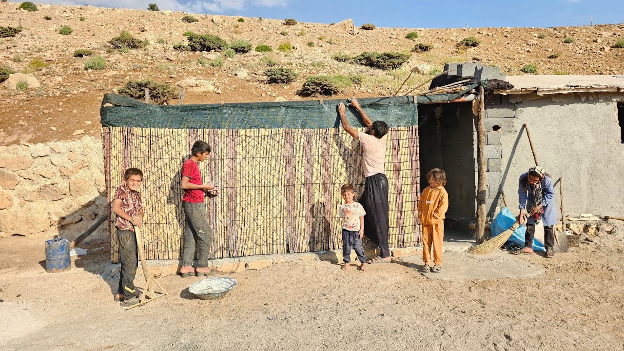 How did Omid and his children create a shadow for peace in the mountains?⛰️🏕️🌿