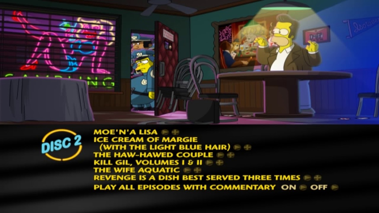 The Simpsons Season 18 Disc 02 DVD Menu