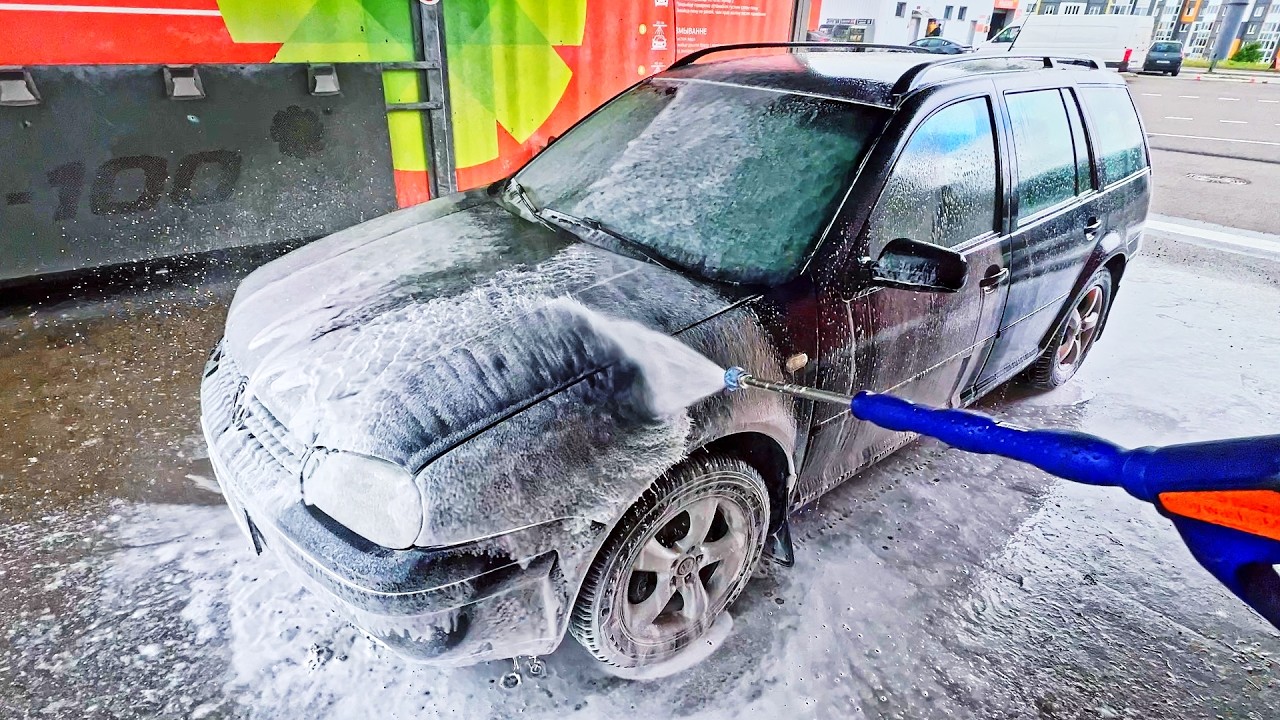 POV Driving & Washing a VW Golf 4 TDI – 2001 Diesel Wagon ASMR Car Wash