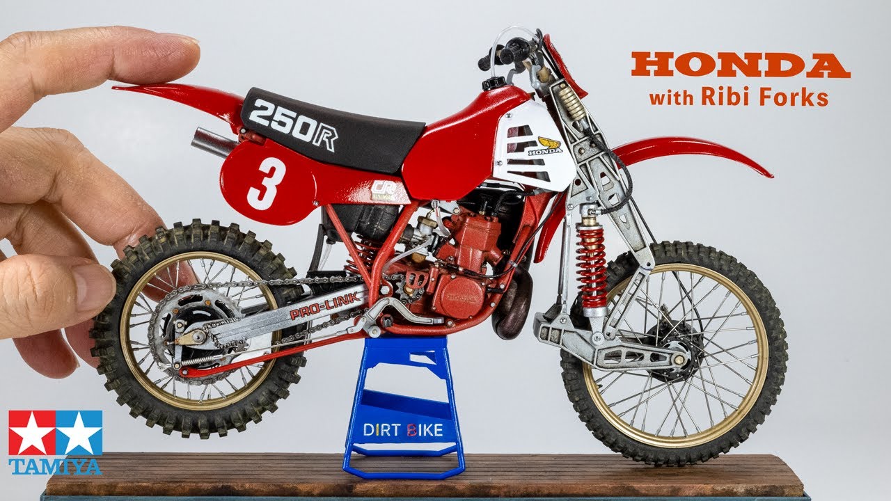 Tamiya 1/12 HONDA CR250R with Ribi Suspension Ribi Quadrilateral