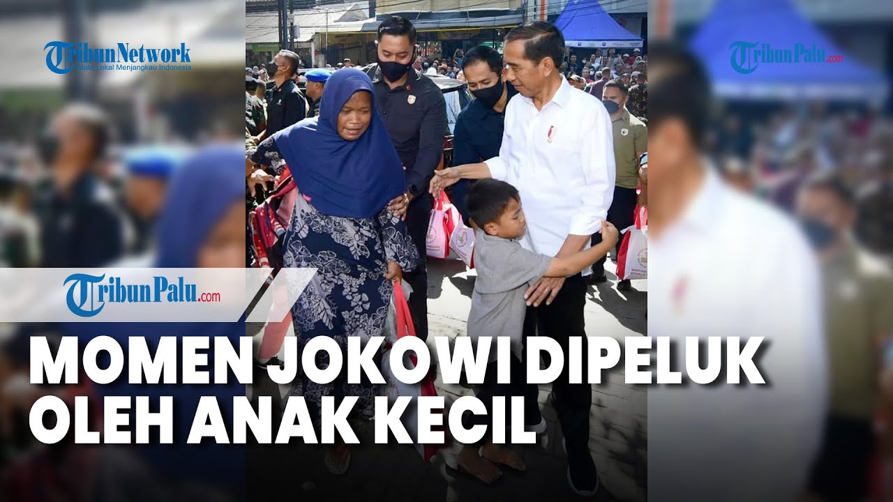 Momen Jokowi Dipeluk Anak Kecil saat Kunjungi Pasar Johar Baru, Paspampres Sigap Mengawasi