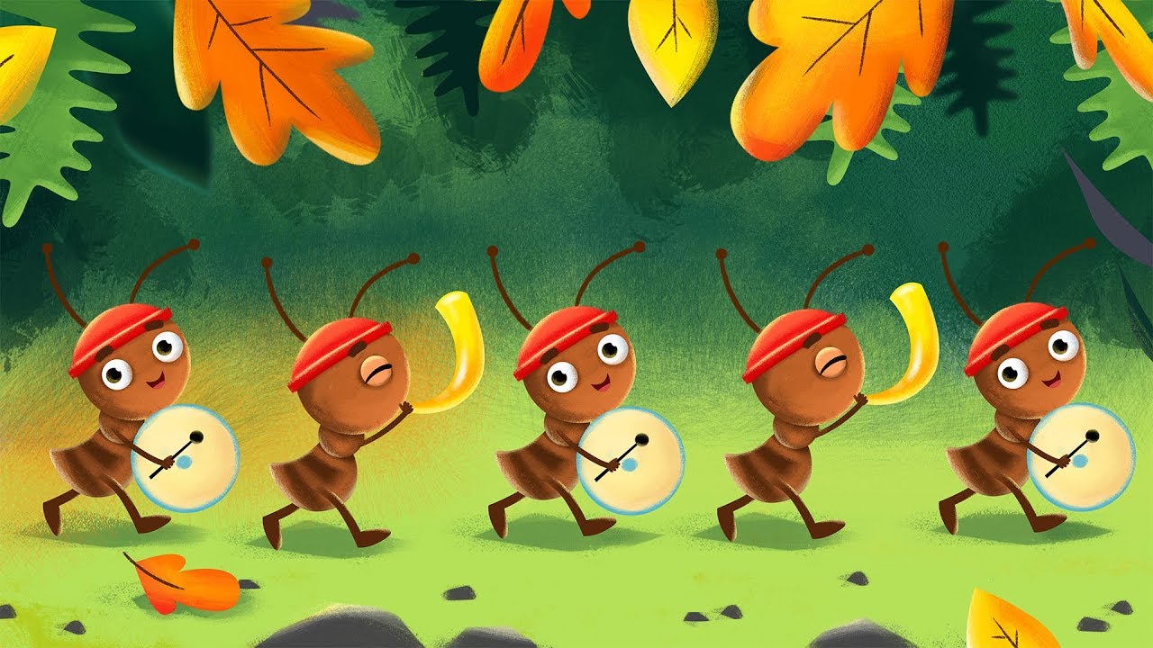 The Ants Go Marching | The Little Nursery Rhyme For Kids | The Little Engine Rhymes