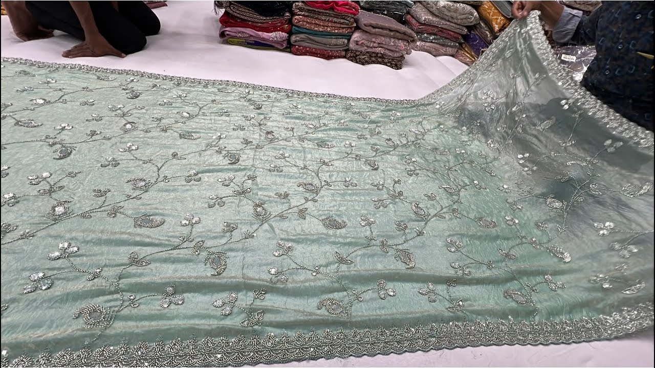 Chickpet Bangalore wholesale fancy designer sarees||Single saree courier available
