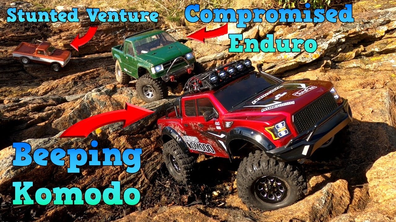 A BANTEROUS ROCK CRAWL! - Gmade GS02F Komodo vs Element Enduro vs HPI Venture