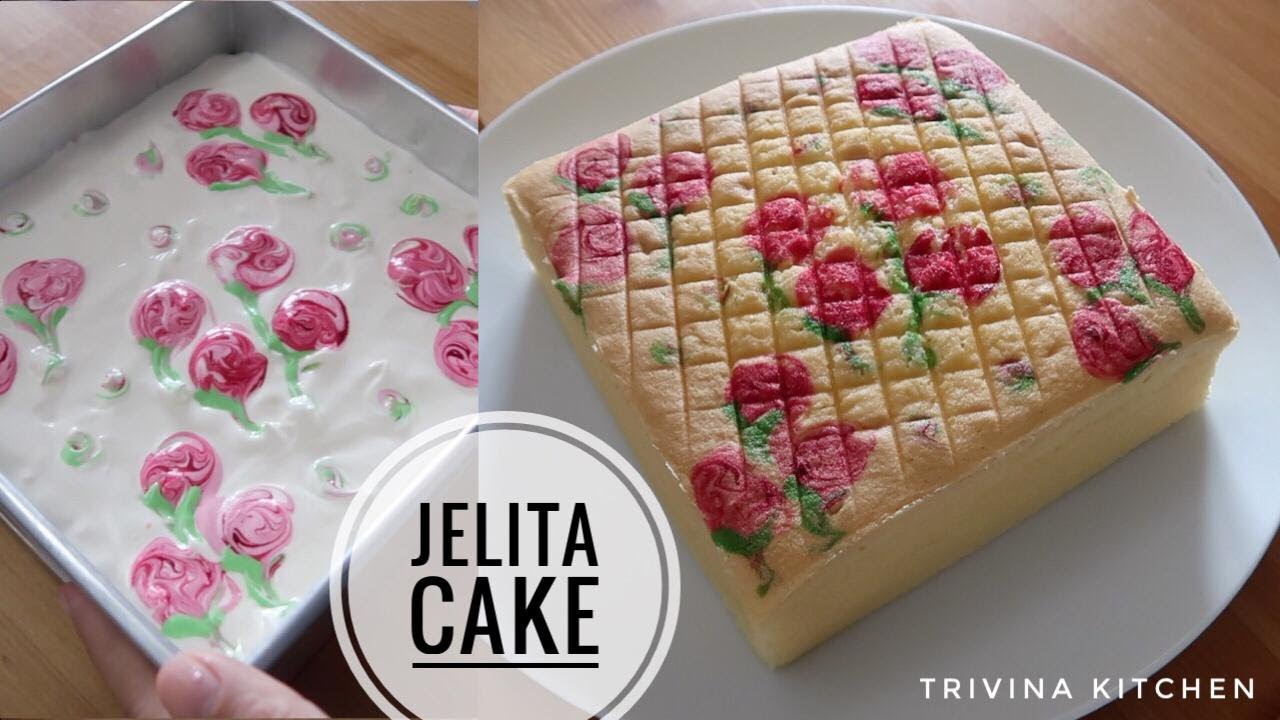 CARA BUAT JELITA CAKE YANG LAGI VIRAL | Cara Menggambar di Atas Cake