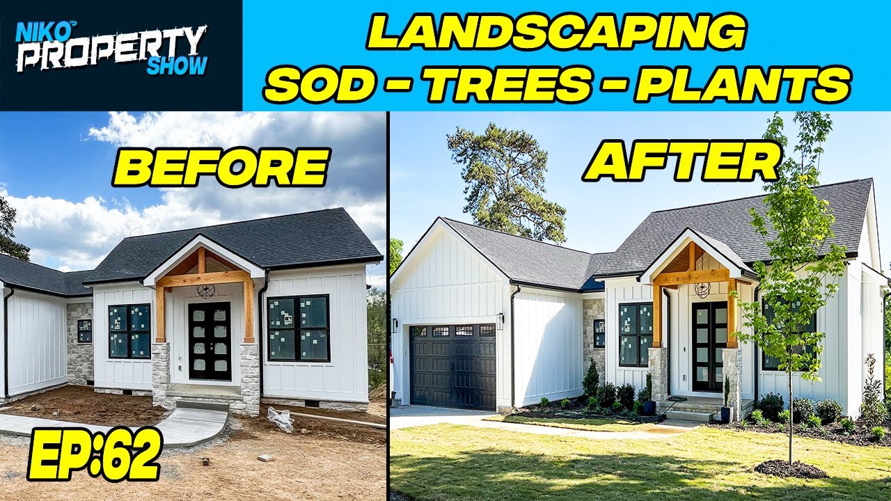 Landscape Transformation | Easy Landscape Design | Building A $350,000 Custom House | EP 62