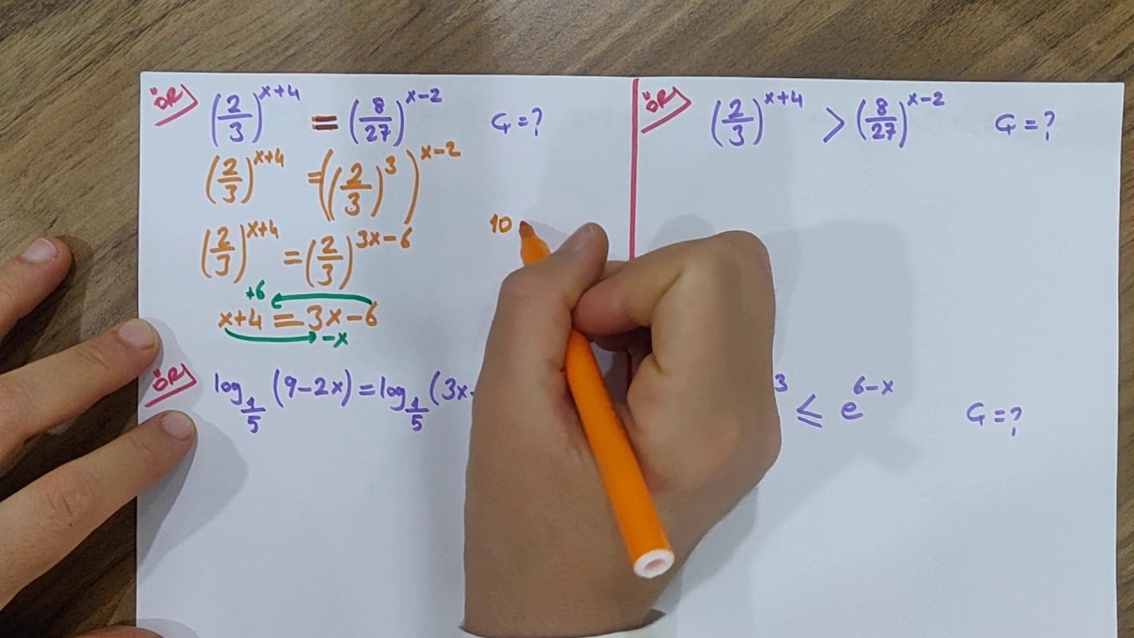 12.SINIF LOGARİTMA-13 (Logaritmik Denklem ve Eşitsizlikler-1)