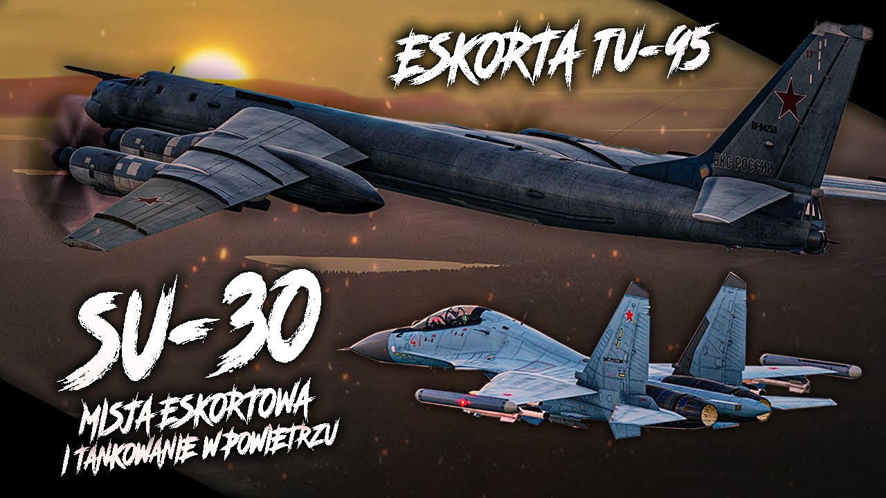 ESKORTA Tu-95 i Tankowanie w Powietrzu - Su-30 w Symulatorze DCS World VR